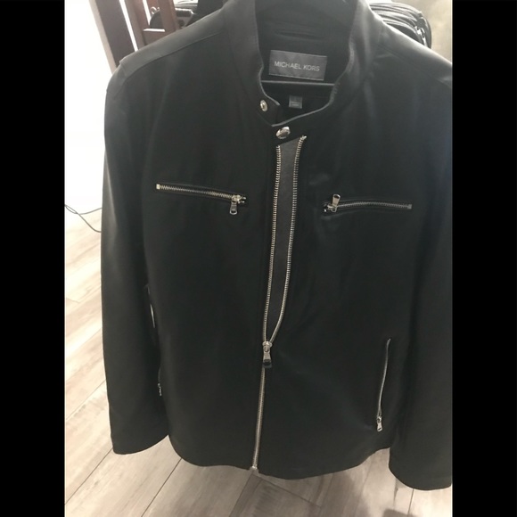 Micheal Kors Synthetic Leather Moto Jacket - Picture 3 of 6